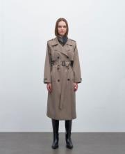 vatkalı koton trençkot haki