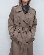 vatkalı koton trençkot haki 5