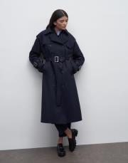 klasik koton trençkot lacivert 4