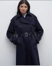 klasik koton trençkot lacivert 5