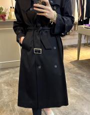 klasik koton trençkot siyah 8