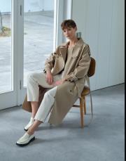 klasik koton trençkot camel